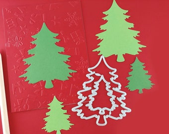 Christmas Trees Cutting Die - Pine Trees Craft Die - Xmas Tree Metal Crafting Die - Holiday Metal Craft Die C19