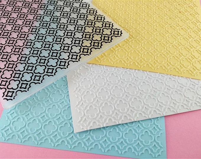 Quatrefoil Pattern Embossing Folder - Paper Embossing - Paper Craft Embosser - Background Embossing Folders D28