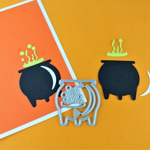 Cauldron Cutting Die - Halloween Cutting Dies - Metal Cutting Die - Cute Halloween Crafts - Card Making - Halloween Cutting Die  H02