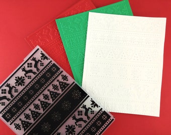 Christmas Pattern Embossing Folder - Paper Embossing - Paper Craft Embosser - Background Embossing Folders D37