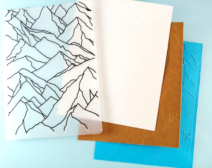 Mountain Embossing Folder - Paper Embossing - Paper Craft Embosser - Background Embossing Folders D14