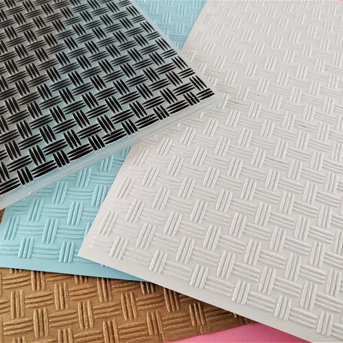 Basketweave Pattern Embossing Folder Paper Embossing Paper Etsy