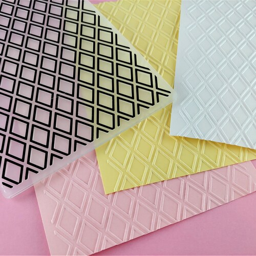 Diamond Pattern Embossing Folder Paper Embossing Paper Etsy