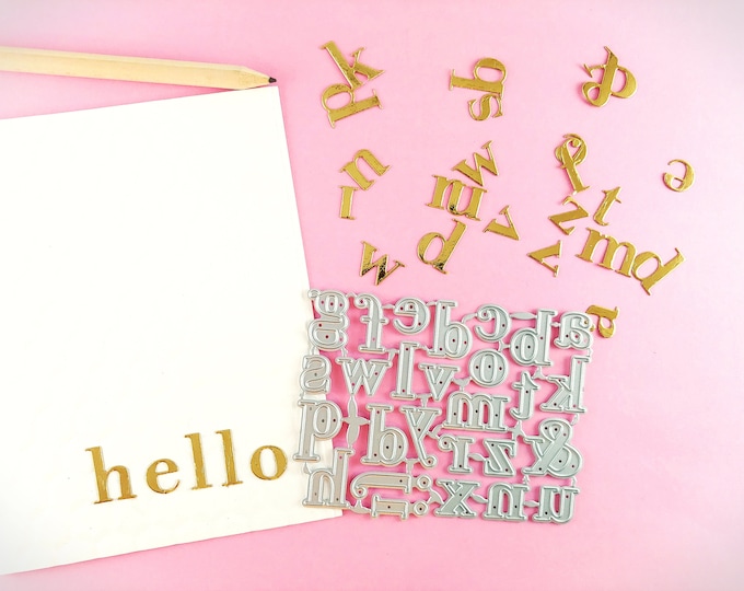 Alphabet Letters Cutting Dies - 27 Set Alphabet Craft Metal Dies - Letters Metal Crafting Dies - Dies for Card Making and Scrapbooking L04