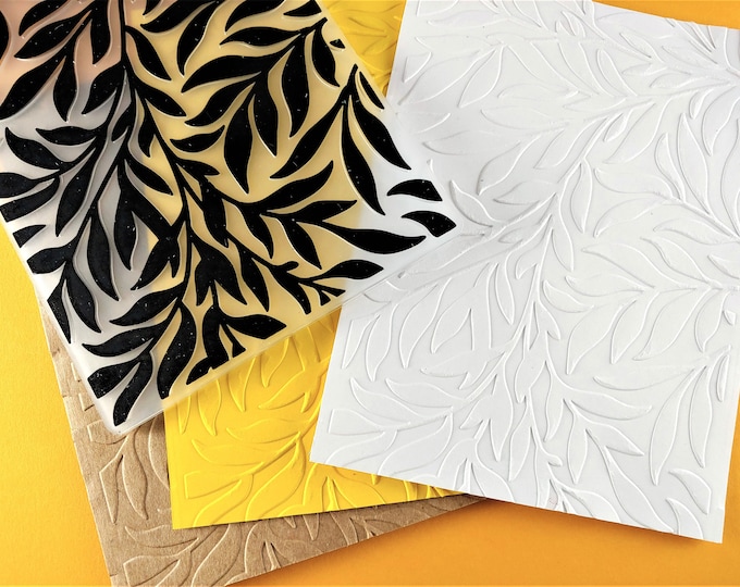 Leaves Embossing Folder - Paper Embossing - Paper Craft Embosser - Background Embossing Folders D16