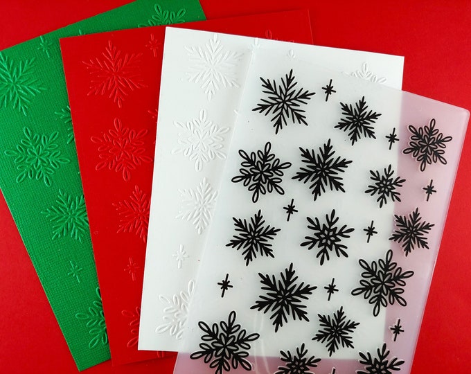 Snowflake 2 Embossing Folder - Paper Embossing - Paper Craft Embosser - Background Embossing Folders D35