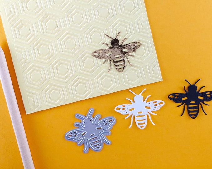 Bumble Bee Metal Cutting Dies - Bees Crafting Dies - Scrapbooking Die - Cardmaking - Little Bee Diecut - Bee for Card Making A09
