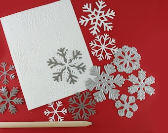 Snowflakes Metal Cutting Dies - Christmas Crafting Dies - Holiday Die Cuts - Snowflake Metal Craft Die - Winter Theme Dies C20