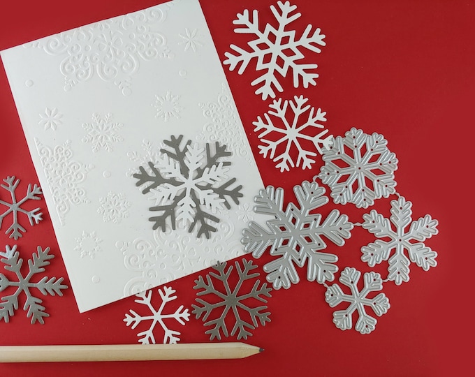 Snowflakes Metal Cutting Dies - Christmas Crafting Dies - Holiday Die Cuts - Snowflake Metal Craft Die - Winter Theme Dies C20