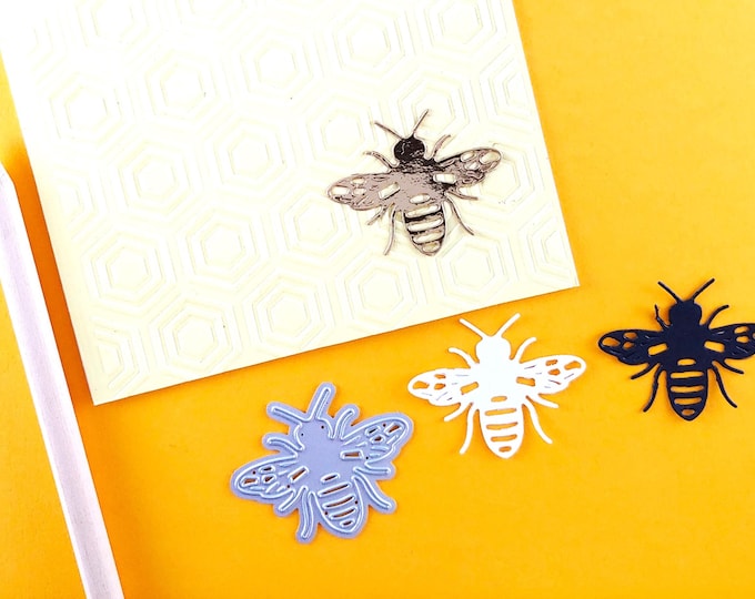 Bumble Bee Metal Cutting Dies - Bees Crafting Dies - Scrapbooking Die - Cardmaking - Little Bee Diecut - Bee for Card Making A09