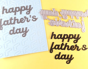 Happy Father's Day Cutting Dies - Metal Crafting Dies for Card Making - Happy Father's Day Sentiment -  - Scrapbooking  L15