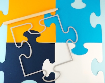 Puzzle Cutting Dies - Puzzle Metal Die - Crafting Dies for Card Making - School Crafts - Puzzle Piece Craft - Big Puzzle Piece M20