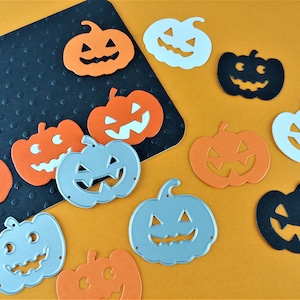 Pumpkin Cutting Dies - Set of 3 Halloween Cutting Dies - Pumpkins Cutting Die - Cute Halloween Crafts - Jack-o-lantern Crafting Dies H05