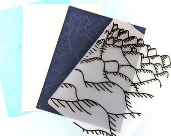 Mountain Embossing Folder - Paper Embossing - Paper Craft Embosser - Background Embossing Folders D43