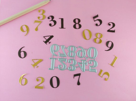 Numbers Metal Cutting Dies 10 Piece Set Number Craft Dies Numbers Metal  Crafting Dies Dies for Card Making and Scrapbooking L10 