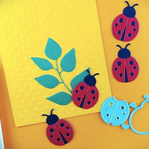 Matrices de découpe coccinelle - Matrices de découpe en métal coccinelles - Matrice de découpe scrapbooking - fabrication de cartes - souvenirs d'enfants - fête coccinelle - thème coccinelle A06