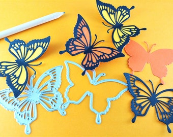 Monarch Butterfly Cutting Dies - Butterflies Metal Crafting Dies - Scrapbooking Die - Cardmaking - Butterfly Theme - Spring Crafts A02