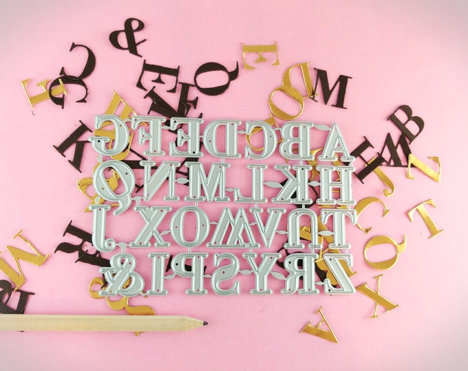 Alphabet Letters Cutting Dies - 27 Set Alphabet Craft Metal Dies - Capital Letters Craft - Dies for Card Making and Scrapbooking L09