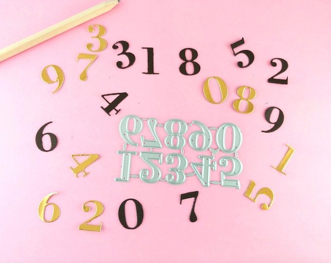 Numbers Cutting Dies - 10 Piece Set Number Craft Dies - Numbers Metal Crafting Dies - Dies for Card Making and Scrapbooking L10