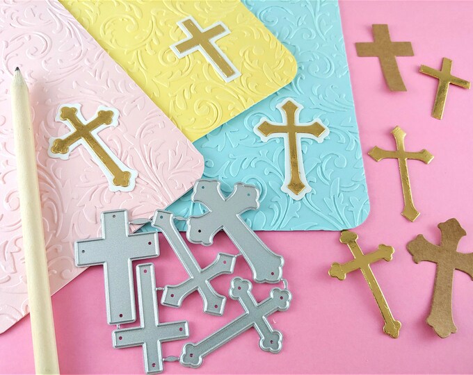 Crosses Cutting Dies - Christian Craft Dies - Baptism Metal Dies - Easter Metal Dies for Scrapbooking and Card Making E05