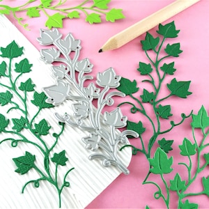 Ivy Cutting Dies - Leaf Metal Craft Dies - Ivey Foliage - Metal Crafting Die - Ivey Branch Cutting Die - Ivy Leaves N06