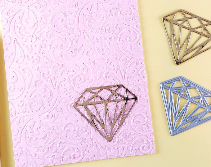 Diamond Cutting Die - Bridal Diamond Metal Crafting Dies - Wedding Craft Die - Card Making -Scrapbooking Dies - Engagement Party Y03
