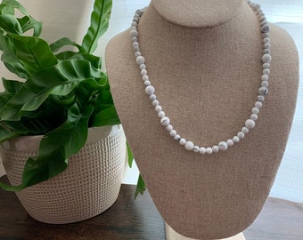 Sweet Dreams Necklace - Howlite 18” Beaded Clasp Necklace