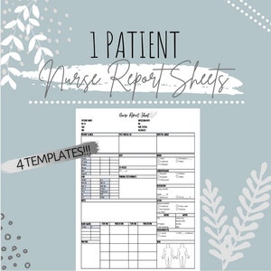 Nurse Report Sheet