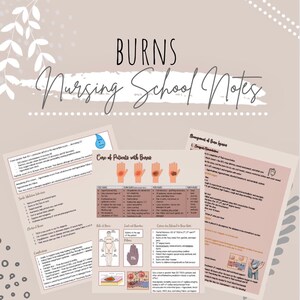 Burns Nursing - Cheat Sheets