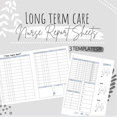 Long Term Care Nurse Report Sheet