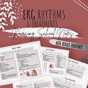 EKG Rhythms Nursing Bundle - Cheat Sheets