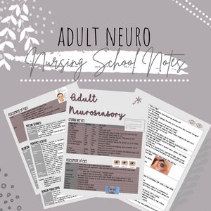 Adult Neuro Nursing - Cheat Sheets