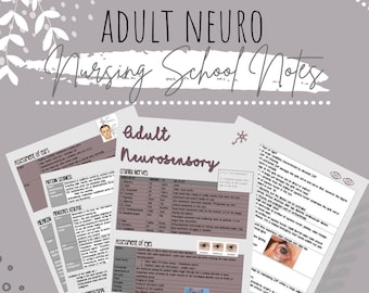Adult Neuro Nursing - Cheat Sheets