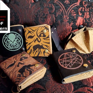 Necronomicon Clutch Wallet Leather Pattern PDF | HP Lovecraft | Leather Pdf Leatherworking Tutorial Pattern Leather Template SVG laser file