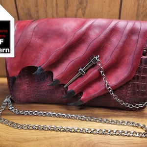 Leather Dragon Bag PDF Pattern | Hand Stitching Or Sewing Machine | Leather Dragon Wing Bag | Leather PDF Tutorial | Leather Template | PDF