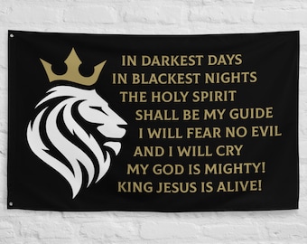 Christian Oath Flag, Mighty God Apparel, Christian Flag, Jesus is King, Holy Spirit, Faith Flag, Christian Apparel, Comic Books