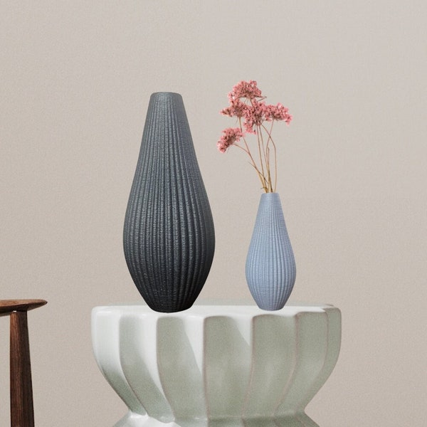 Vases for Flowers in Black and Gray for Modern Homes, Bud Pampas Vase Filler Minimalist Contemporary Decor