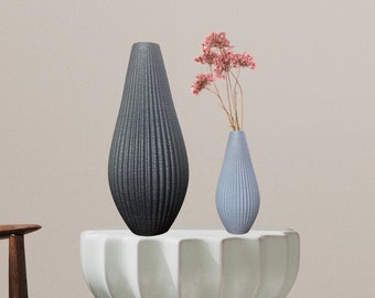 Vases for Flowers in Black and Gray for Modern Homes, Bud Pampas Vase Filler Minimalist Contemporary Decor
