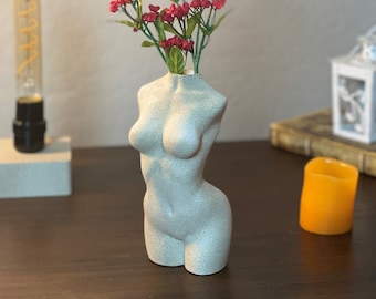 Female body, Torso body, Naked body Gift for her Sculpture, Home Gifts, Night Stand Flower Vase, Goddess Statue, wedding gifts, Beige