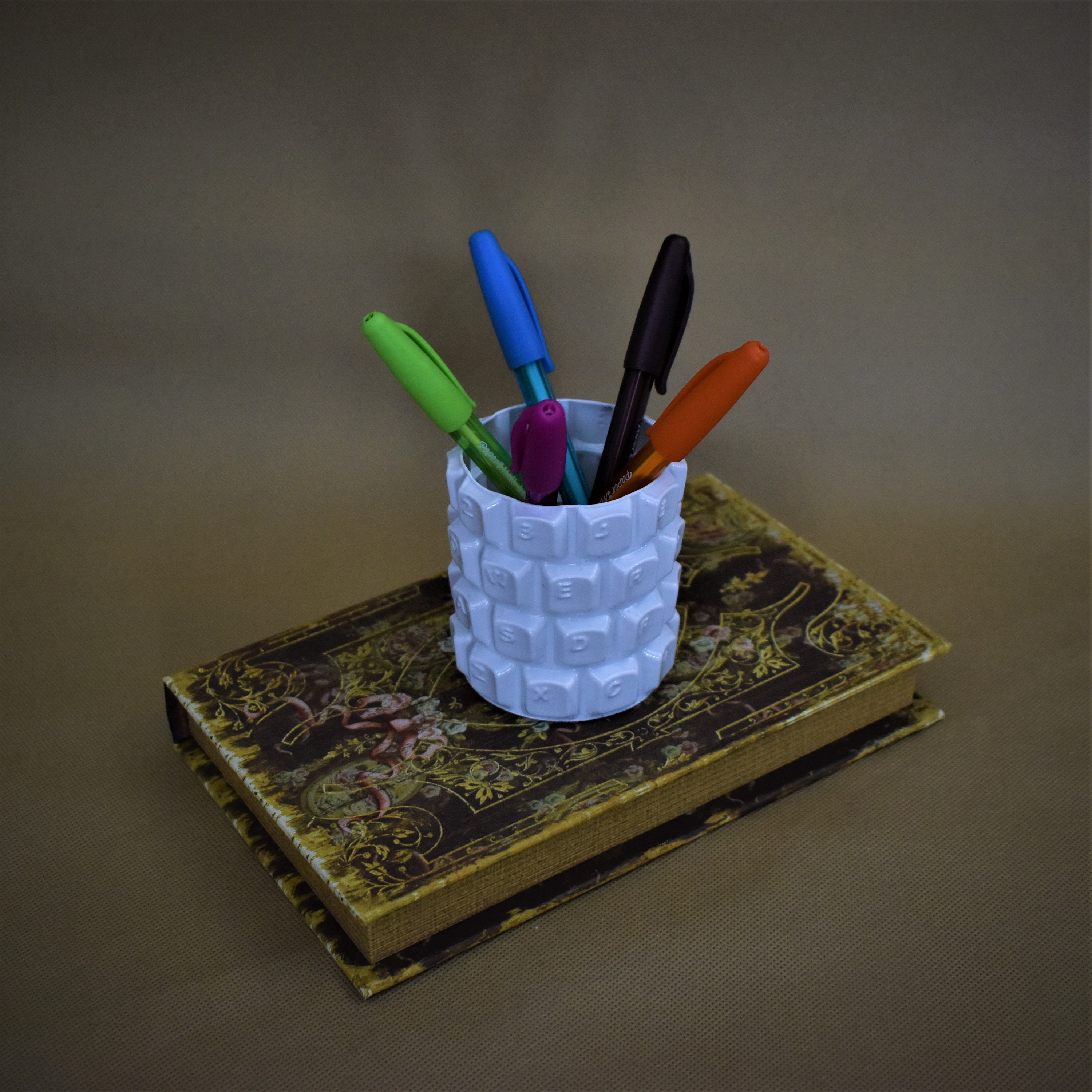 Custom Keyboard Pen Holder Office Decor Desk Organizer Etsy