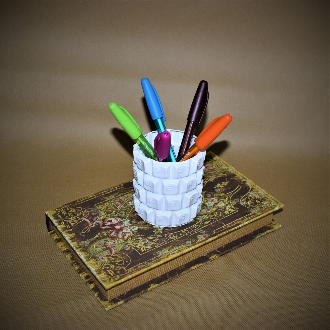 Custom Keyboard Pen Holder Office Decor Desk Organizer Etsy