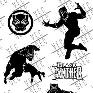 Black Panther. T&#39;Challa JPEG, PNG, SVG Printable Bundle