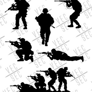 Modern soldier silhouette SVG, JPEG, PNG design