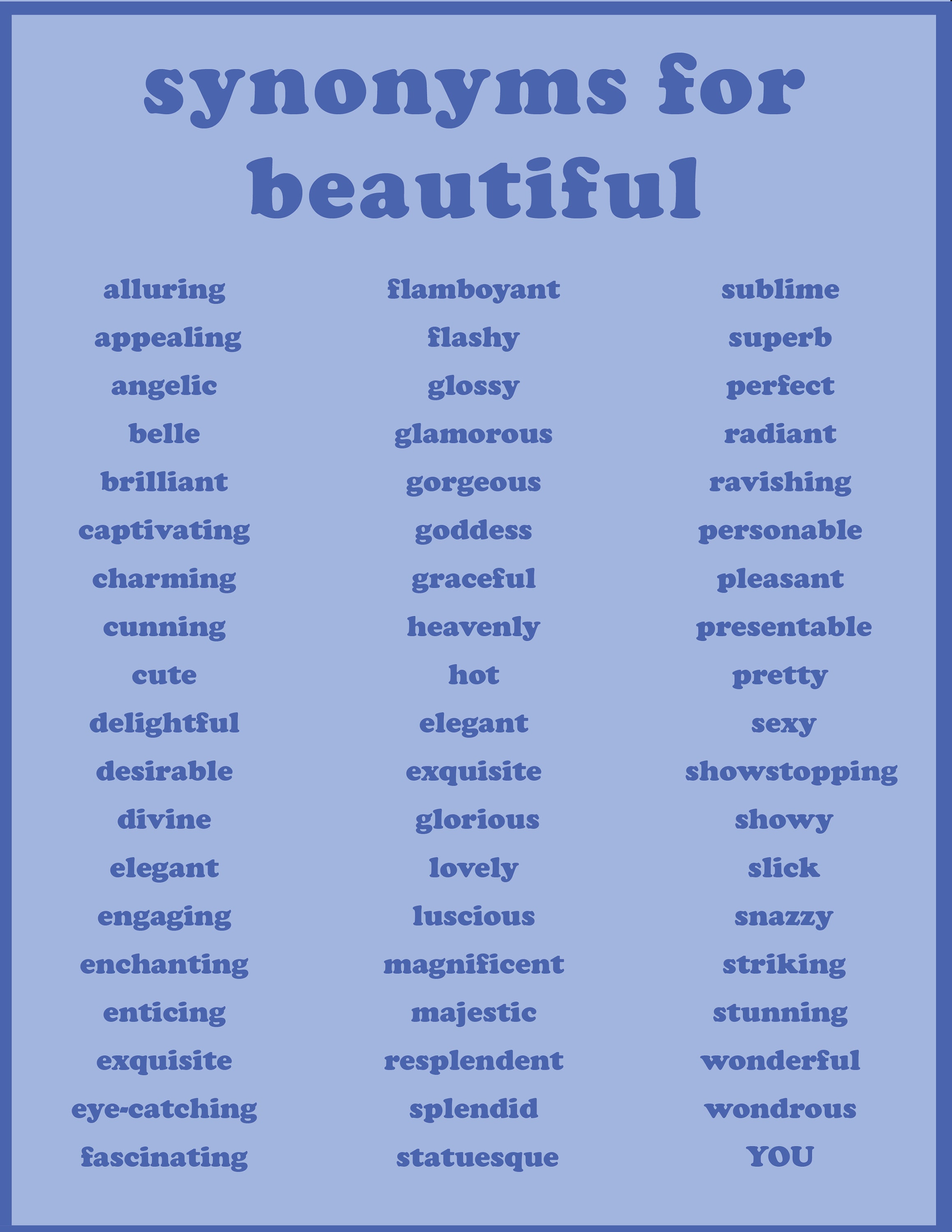 BEAUTIFUL Synonyms: 265 Similar and Opposite Words