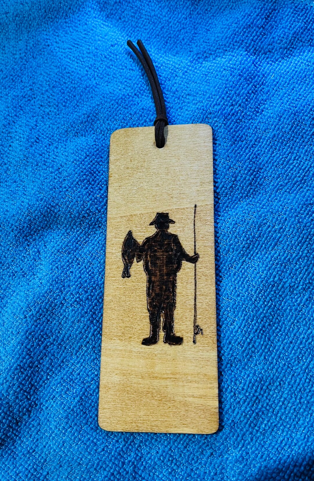 Fly Fisher Wooden Bookmark. Pyrography Art. - Etsy