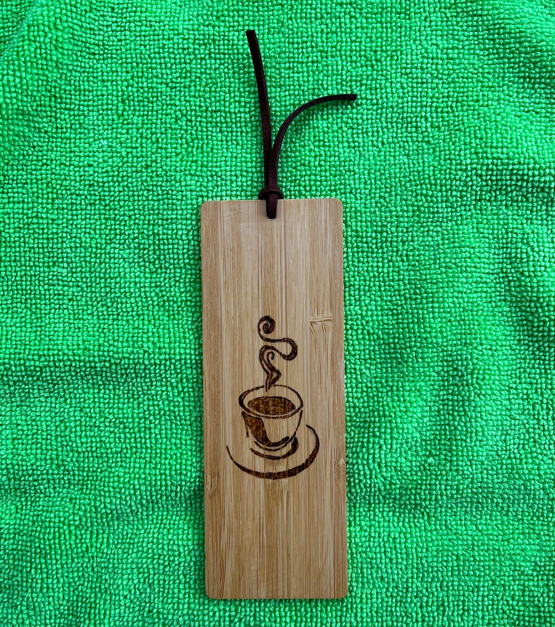 Coffee Cup Wooden Bookmark. Pyrography Art. - Etsy