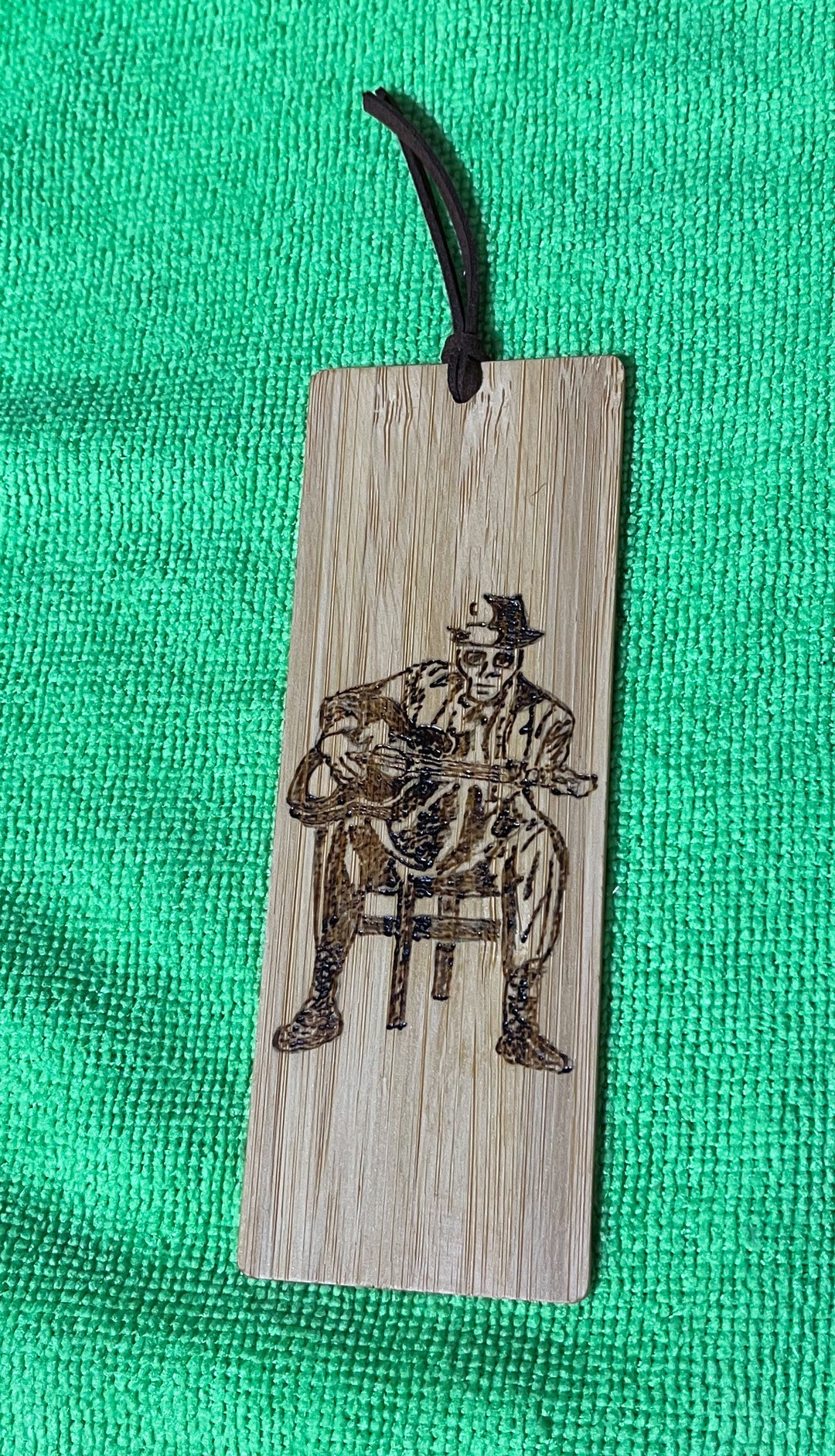 The Bluesman Wooden Bookmark. Pyrography Art. - Etsy