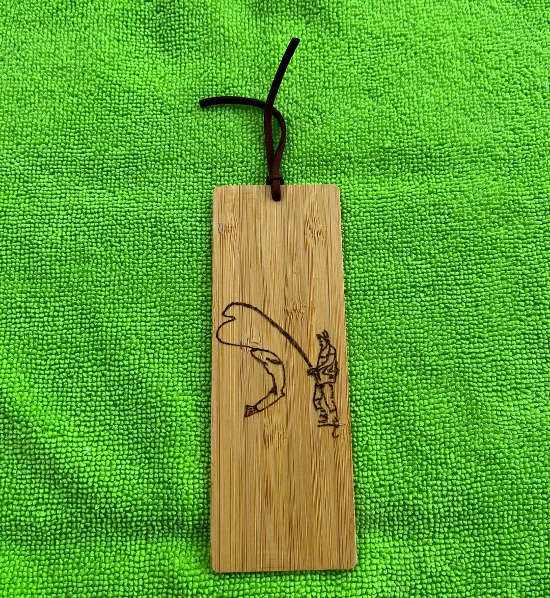 Fly-fishing Wooden Bookmark. Pyrography Art. - Etsy