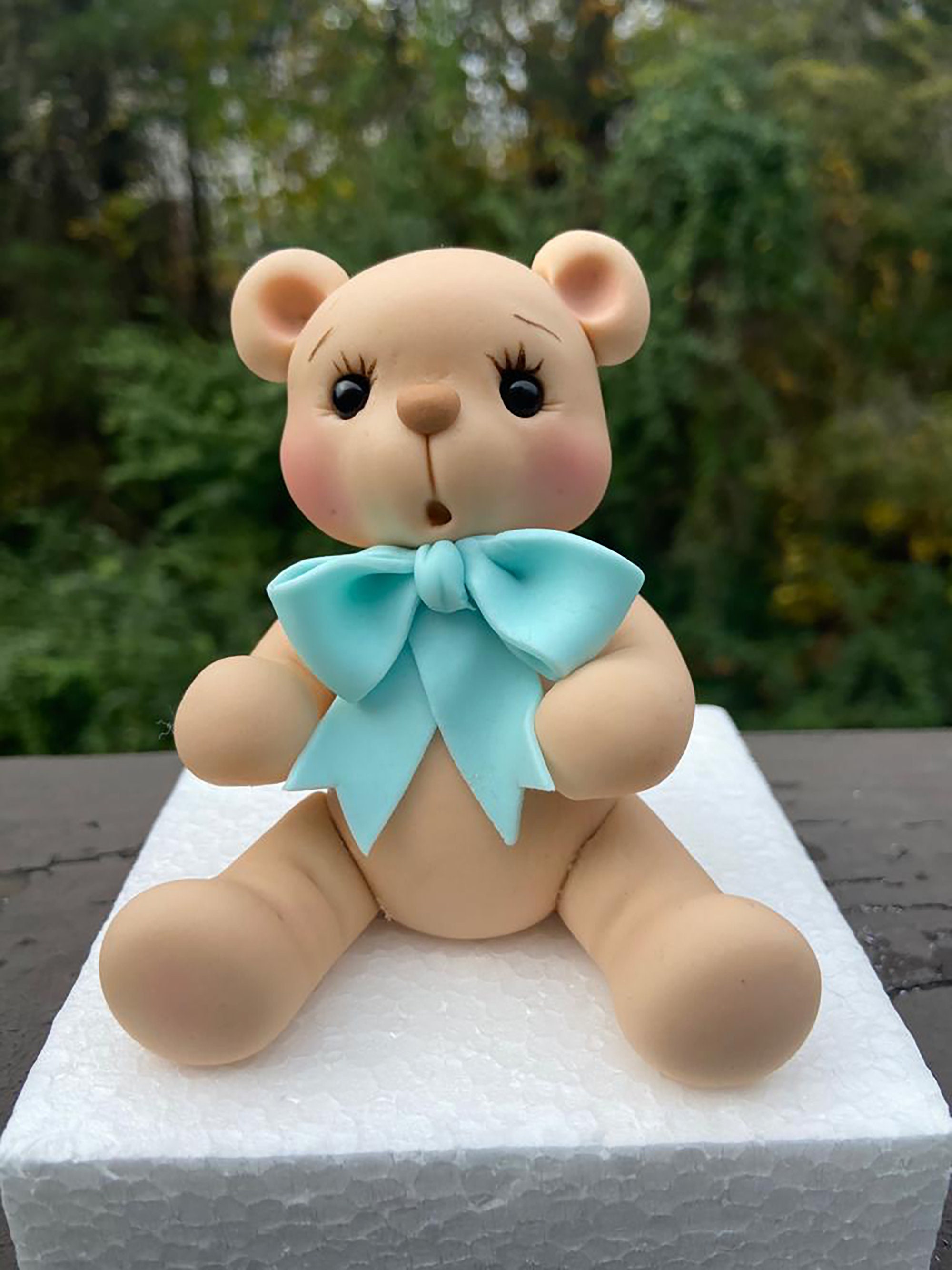 Bear Cake Topper Teddy Bear Cake Decoration Baby Shower Centerpiece 