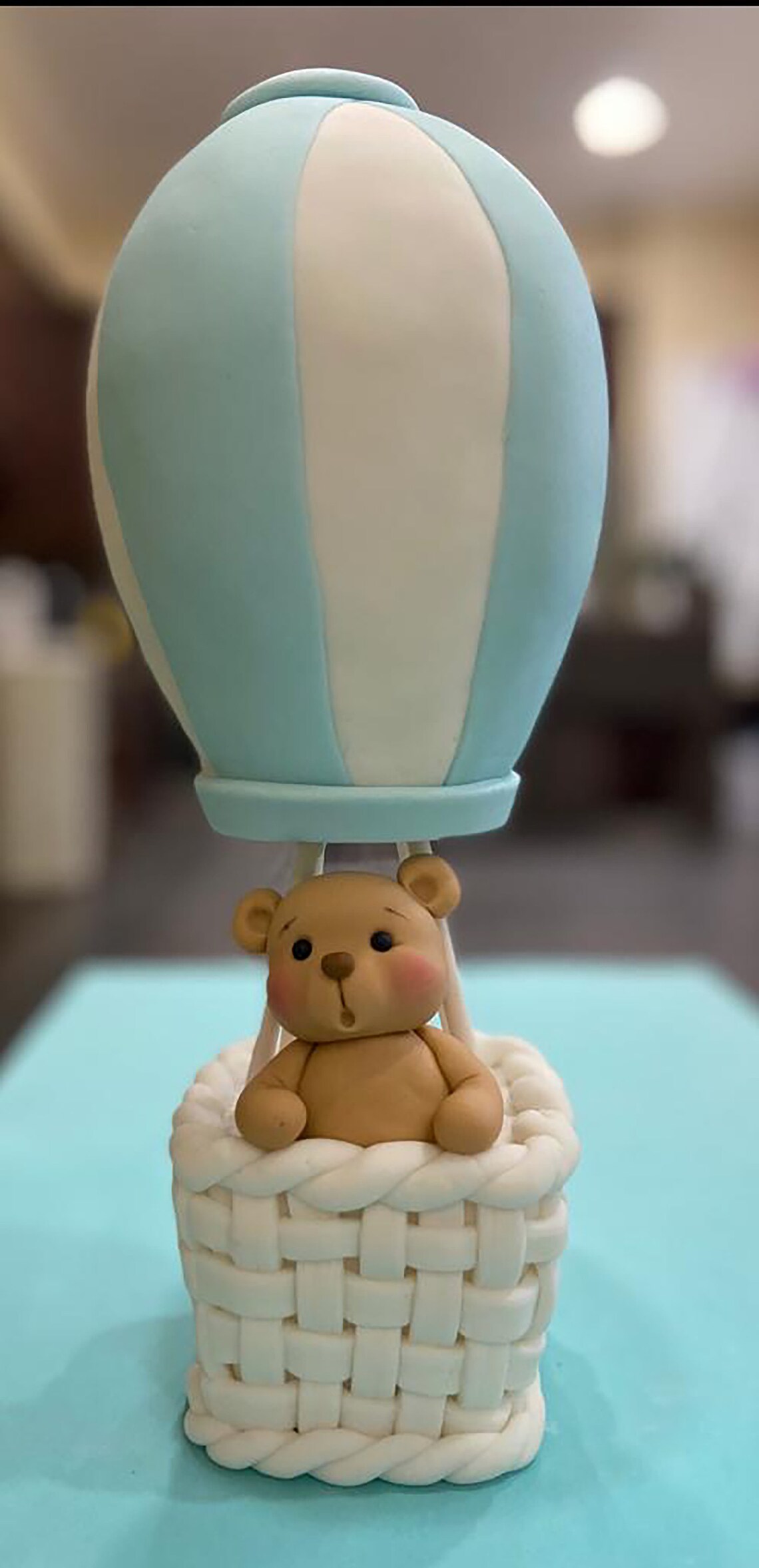 Hot Air Balloon Bear Cake Topper Bear Baby Shower Boy Baby Etsy